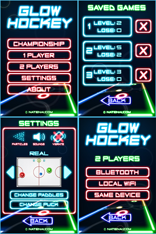 Glow Hockey : Screenshots